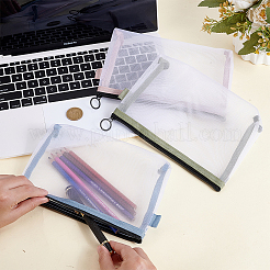 3Pcs 3 Colors Nylon Mesh Storage Zipper Bags&nbsp;ABAG-CN0001-59