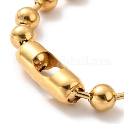 PVD Vacuum Plating 304 Stainless Steel Ball Chain Necklace & Bracelet Set&nbsp;STAS-D181-01G-02A