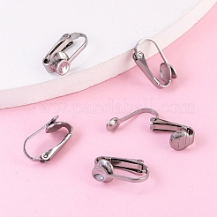 Tarnish Resistant 304 Stainless Steel Clip-on Earring Findings&nbsp;LS-X-STAS-G081-63P