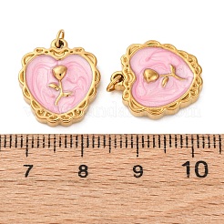 304 Stainless Steel Enamel Pendants&nbsp;STAS-U061-51G-02B