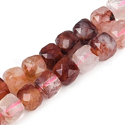 Natural Red Hematoid Quartz/Ferruginous Quartz  Beads Strands&nbsp;G-H078-C44-6mm