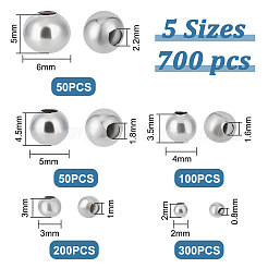 5 Style 304 Stainless Steel Beads&nbsp;STAS-UN0054-68