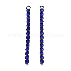 Rack Plated Brass Pave Rhinestone Chain Big Pendants&nbsp;KK-N216-417-01B