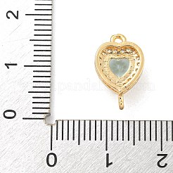 Brass Pave Cubic Zirconia Connector Charms&nbsp;KK-Z072-06G-01