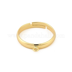 Brass Adjustable Loop Ring Bases&nbsp;KK-A272-10G