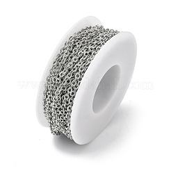 Tarnish Resistant 304 Stainless Steel Textured Cable Chains&nbsp;CHS-H012-02P-1