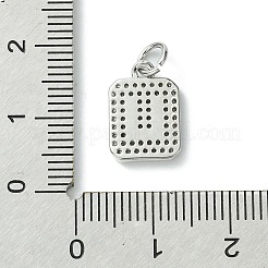 Rack Plating Brass Micro Pave Clear Cubic Zirconia Charms&nbsp;KK-G501-01U-P