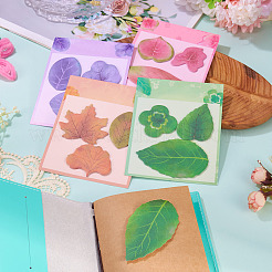 16Pcs 4 Colors Leaf Paper Memo Pad Sticky Notes&nbsp;OFST-TA0001-08