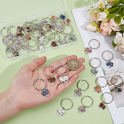 36Pcs 9 Style Natural Gemstone Keychains&nbsp;KEYC-PH01581