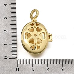 Brass Micro Pave Clear Cubic Zirconia Diffuser Locket Pendants&nbsp;KK-A303-28D-G