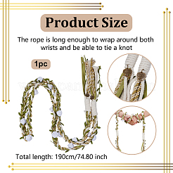 Macrame Polyester Cord Wrist Corsages for Wedding&nbsp;HJEW-OC00333