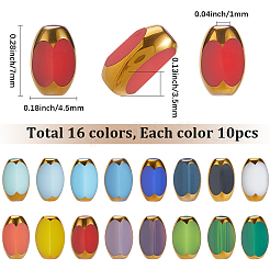 160Pcs 16 Colors Opaque Glass Beads&nbsp;GLAA-SC0003-49
