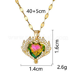 Heart 304 Stainless Steel Pendant Necklaces&nbsp;FS-WGE3147-03