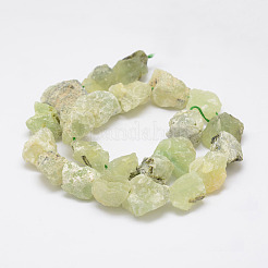 Raw Rough Natural Prehnite Beads Strands&nbsp;G-F403-14