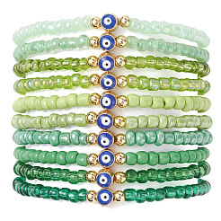 10Pcs Glass Seed Beads Stretch Bracelets&nbsp;BJEW-MZ00328