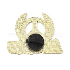 Word Love & Peace with Olive Branch & Peace Sign Enamel Brooches&nbsp;AL-I001-01G-04