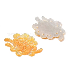 Natural Yellow Shell Carved Cabochons&nbsp;SSHEL-C012-24B