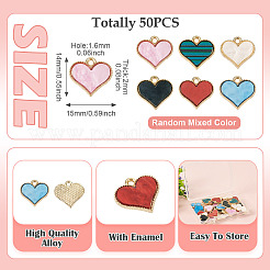 50Pcs Alloy Enamel Charms&nbsp;ENAM-TA0002-90