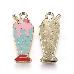 Light Gold Plated Alloy Jewelry Enamel Pendants&nbsp;PALLOY-Z001-27C