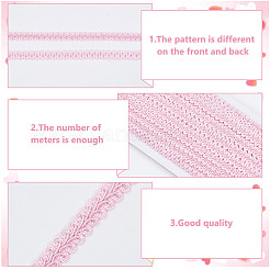 Polyester Centipede Lace Trim Ribbon&nbsp;OCOR-WH0100-80A-03