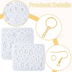 DIY Flower Leaf Pendant Silicone Molds Making Kits&nbsp;DIY-FS0010-03