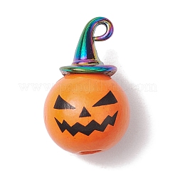 Halloween theme Wood with Alloy Pendant&nbsp;PALLOY-JF02657-01