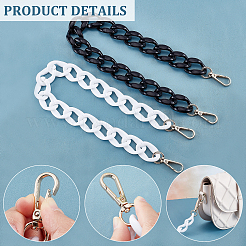 2Pcs 2 Color Resin Curb Chains Bag Straps&nbsp;FIND-CA0005-05