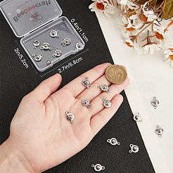 20Pcs 201 Stainless Steel Snap Clasps&nbsp;STAS-BBC0005-88B