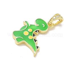 Brass Micro Pave Clear Cubic Zirconia Pendants&nbsp;CU-CBADD0C-04G-01