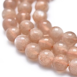Natural Peach Moonstone Beads Strands&nbsp;G-K305-24-C