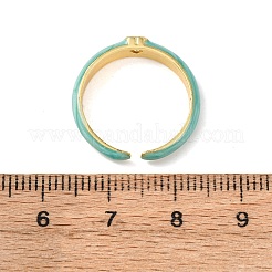 Brass Micro Pave Cubic Zirconia Cuff Open Rings&nbsp;RJEW-P183-09G-M