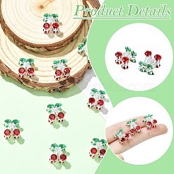 Brass Micro Pave Cubic Zirconia Beads&nbsp;KK-CJC0007-010S