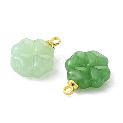 3Pcs 3 Colors Imitation Jade Glass Pendants&nbsp;PALLOY-JF05402-01