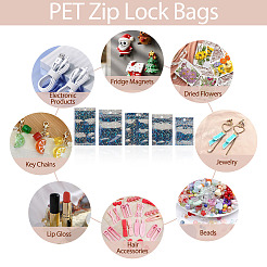 100Pcs 5 Styles Glitter Holographic Star Plastic Packaging Yin-yang Resealable Bags&nbsp;OPP-TA0001-21