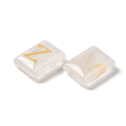 26Pcs Natural Quartz Crystal Healing Rectangle with Letter A~Z Display Decorations&nbsp;G-K335-07A