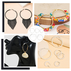 30Pcs 6 Style Brass Hoop Earring Findings&nbsp;FIND-BBC0003-23P