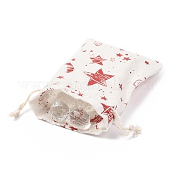 Christmas Theme Cotton Fabric Cloth Bag&nbsp;ABAG-H104-B04