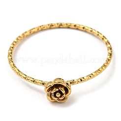 Ion Plating(IP) 304 Stainless Steel Rose Flower Finger Ring&nbsp;RJEW-P090-01G