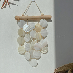 60Pcs 3 Styles Natural Capiz Shell Pendants&nbsp;SSHEL-SC0001-43