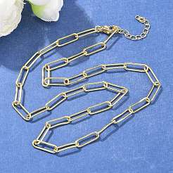 Unisex Brass Cable Chains Necklaces&nbsp;CHC-D025-02G
