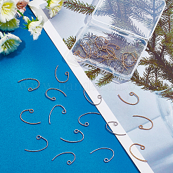 32Pcs 2 Colors Brass Earring Hooks&nbsp;FIND-AR0001-58