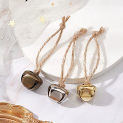 3Pcs 3 Colors Iron Bell Pendant Decoration&nbsp;HJEW-JM02250