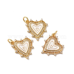 Rack Plating Brass Micro Pave Clear Cubic Zirconia Charms&nbsp;KK-D074-04G-02