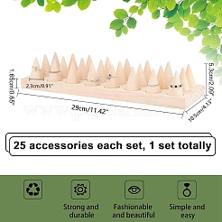 Wood Finger Ring Stand&nbsp;RDIS-WH0009-005C