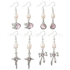 Alloy Glass Dangle Earrings&nbsp;EJEW-JE07367