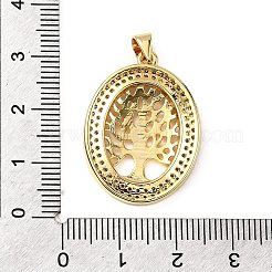 Brass Micro Pave Cubic Zirconia Pendants&nbsp;KK-A266-02A-G