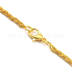 Clear Cubic Zirconia Gun Shape Pendant Necklace with Alloy Rope Chains&nbsp;LS-NJEW-E101-04G