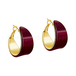 Brass & Acrylic Hoop Earrings&nbsp;FS-WG659A8-02