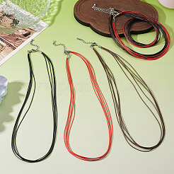 6Pcs 3 Colors 1MM Polyester&Cotton Waxed Cord 5-Strand Necklace Making&nbsp;MAK-TA0001-36B