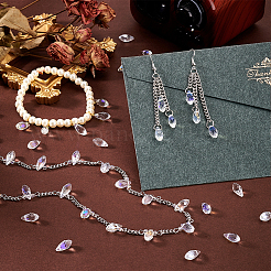 3Strands 3 Styles Electroplate Glass Faceted Teardrop Beads Strands&nbsp;EGLA-GA0001-29
